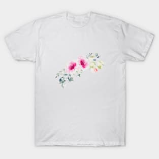 Soft delicate Botanicals - dark background - Zaylee Raine Collection T-Shirt